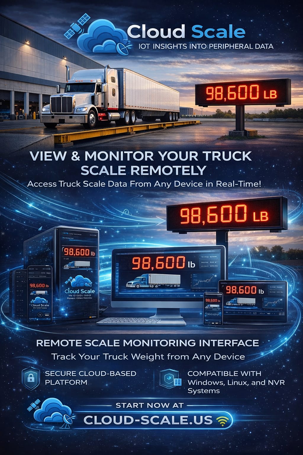 Cloud Scale - View truck scale from any device